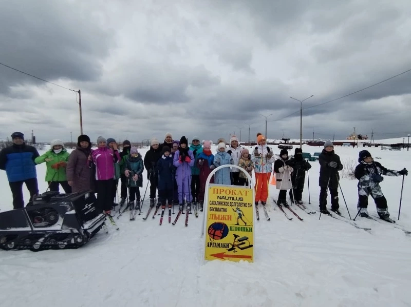 В минувшее воскресенье Приморский бульвар превратился в лыжню